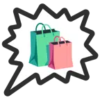 right anger bubble + shopping bags