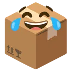 face with tears of joy + package