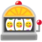 face savoring food + slot machine