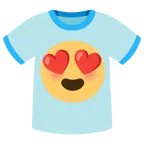 smiling face with heart-eyes + t-shirt