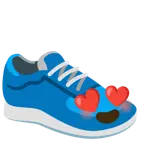 smiling face with heart-eyes + running shoe