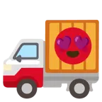 smiling face with heart-eyes + delivery truck