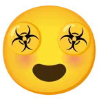 smiling face with heart-eyes + biohazard