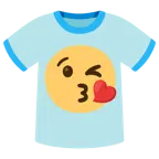 face blowing a kiss + t-shirt