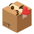 face blowing a kiss + package