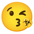 face blowing a kiss + biohazard
