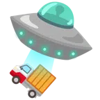 จานบิน + รถขนส่ง