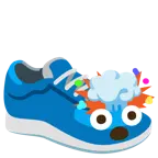 testa che esplode + scarpa sportiva
