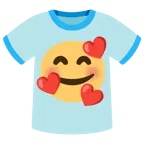 smiling face with hearts + t-shirt