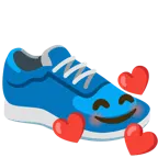 smiling face with hearts + running shoe