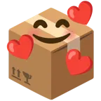 smiling face with hearts + package