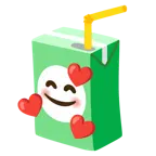 smiling face with hearts + beverage box