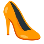 cuore arancione + scarpa con il tacco
