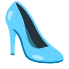 cuore azzurro + scarpa con il tacco