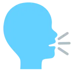 cuore azzurro + persona che parla