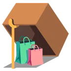 mouse trap + shopping bags