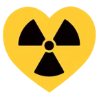 cuori + simbolo della radioattività