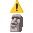 warning + moai
