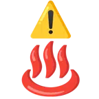 warning + hot springs