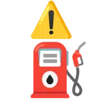 warning + fuel pump