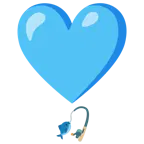 punto esclamativo a cuore + canna da pesca
