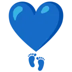 punto esclamativo a cuore + impronta di piedi