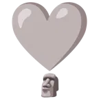 punto esclamativo a cuore + Moai