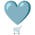 punto esclamativo a cuore + carrello