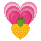 cuore che cresce + ananas