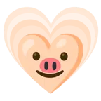 cuore che cresce + muso di maiale