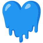 melting face + blue heart
