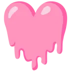 melting face + pink heart
