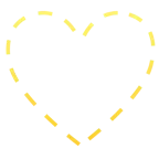 faccina tratteggiata + cuore giallo