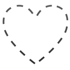 faccina tratteggiata + cuore nero
