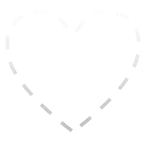 faccina tratteggiata + cuore bianco