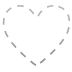 faccina tratteggiata + cuore grigio