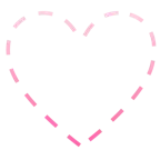 faccina tratteggiata + cuore rosa
