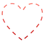 faccina tratteggiata + cuore rosso