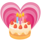 cuore che cresce + torta di compleanno