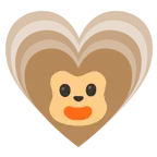 cuore che cresce + muso di scimmia