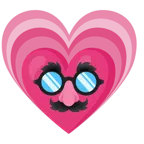 cuore che cresce + faccina travestita