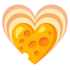 cuore che cresce + fetta di formaggio