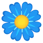 cuore blu + fiore