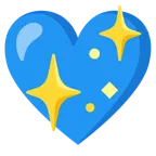 cuore blu + cuore che luccica