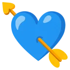 cuore blu + cuore con freccia