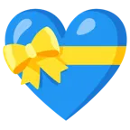 cuore blu + cuore con fiocco
