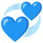 cuore blu + cuori che girano