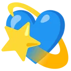 cuore blu + stella con scia
