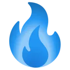 cuore blu + fuoco