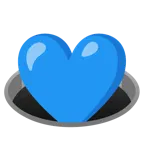 cuore blu + buco
